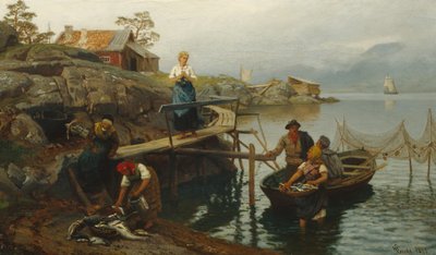 Dopo la pesca da Hans Gude
