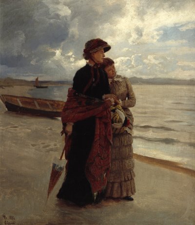 Passeggiata sulla spiaggia, Rügen da Hans Gude
