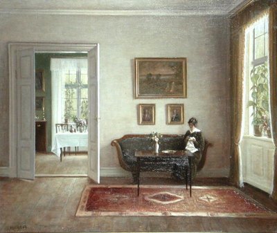 Interno con figura seduta da Hans Hilsoe