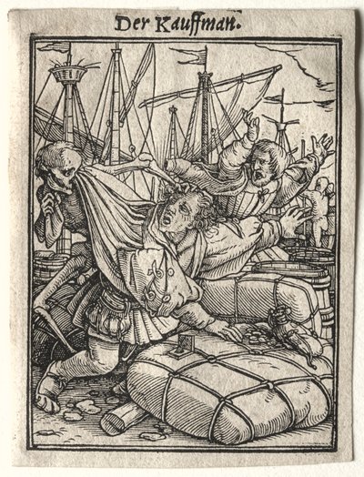 Danza della morte: Il mercante da Hans Holbein
