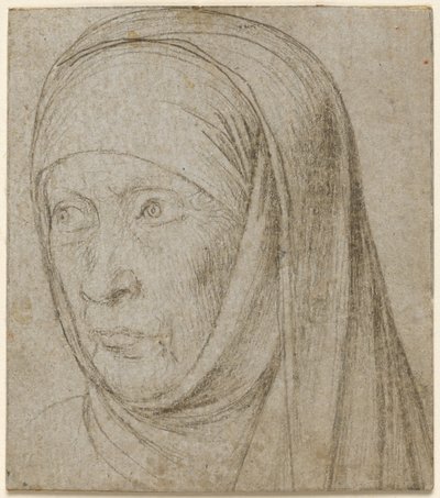 Testa di una vecchia donna da Hans Holbein