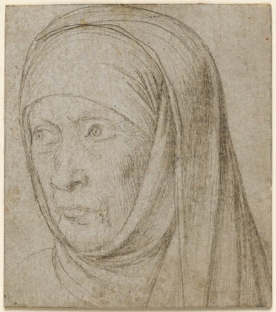 Testa di una vecchia donna, c. 1500 da Hans Holbein