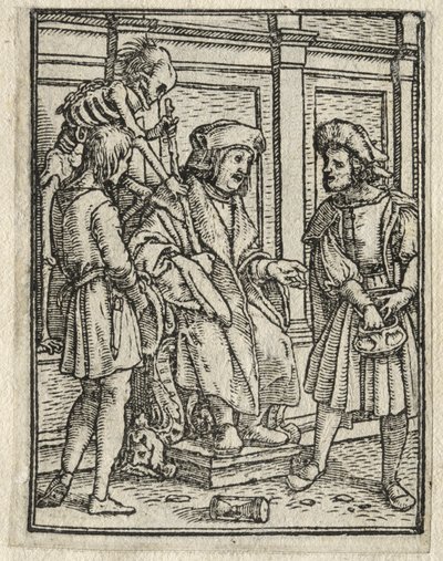 La danza della morte: Il canonico o prebendario, Il giudice da Hans Holbein