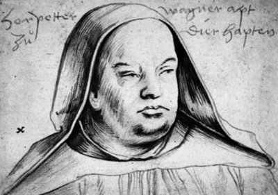 Ritratto di Peter Wagner, abate di Thierhaupten da Hans Holbein d.Æ.