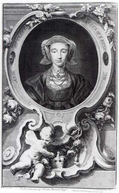 Anna di Cleves, inciso da Jacobus Houbraken, 1740 da Hans Holbein der Jüngere