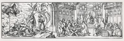 Caricatura anticattolica che denuncia la corruzione del Papa da Hans Holbein der Jüngere