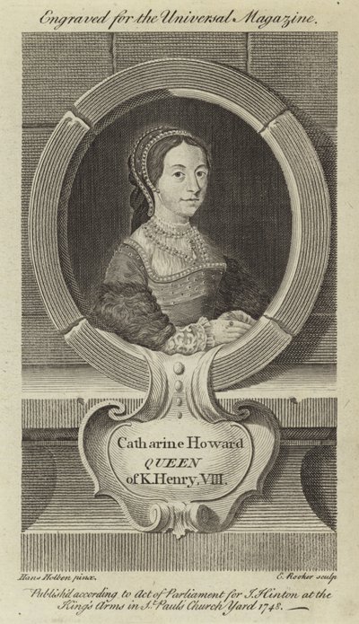 Caterina Howard, Regina di Re Enrico VIII da Hans Holbein der Jüngere