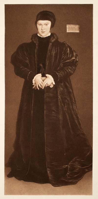 Cristina di Danimarca, Duchessa di Milano, c.1538, pub. 1640 (collotipia) da Hans Holbein der Jüngere