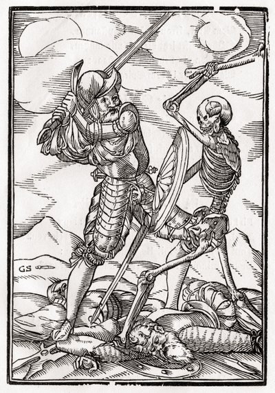 La morte arriva al soldato, inciso da Georg Scharffenberg, da 