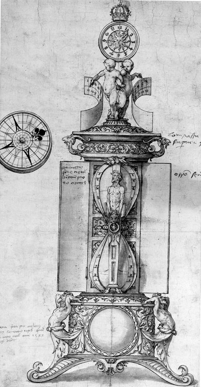 Progetto per un Clocksalt, c.1543 da Hans Holbein der Jüngere