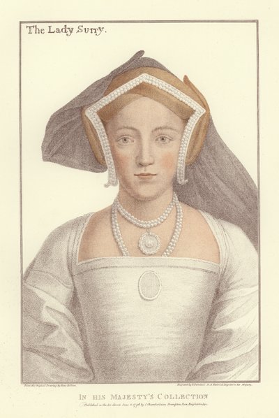 Frances Howard, Contessa di Surrey (acquatinta) da Hans Holbein der Jüngere