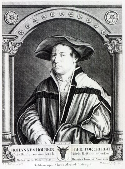 Hans Holbein il Giovane, inciso da Bartholomaus Huebner, 1790 da Hans Holbein der Jüngere