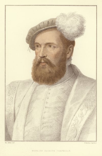 Monsieur De Saincte Corneille (acquaforte) da Hans Holbein der Jüngere