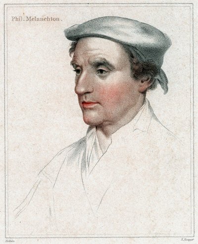Filippo Melantone, inciso da E. Bocquet da Hans Holbein der Jüngere