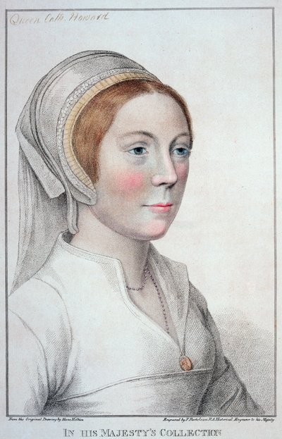 Ritratto di Catherine Howard (1520-42) inciso da Francesco Bartolozzi (1727-1815) 1796 da Hans Holbein der Jüngere