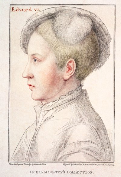 Ritratto di Edoardo VI (1537-53) inciso da Francesco Bartolozzi (1727-1815) 1796 da Hans Holbein der Jüngere