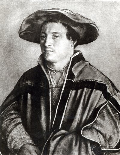 Ritratto di un uomo con cappello rosso, c.1530 da Hans Holbein der Jüngere