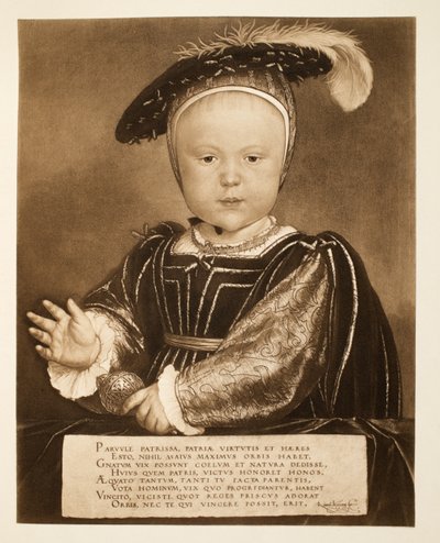 Principe Edoardo, poi Re Edoardo VI, c.1540, pub. 1902 da Hans Holbein der Jüngere