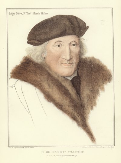 Sir John More, padre di Sir Thomas More (acquaforte) da Hans Holbein der Jüngere