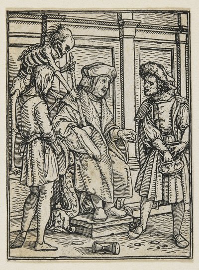 Il giudice da La danza della morte (Lione), 1538 da Hans Holbein der Jüngere