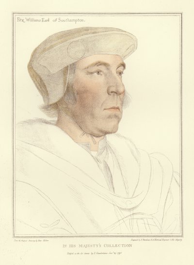 William FitzWilliam, Conte di Southampton (acquatinta) da Hans Holbein der Jüngere