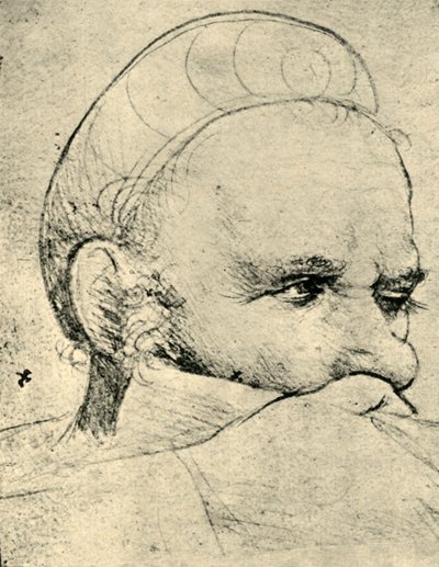 La testa di un balestriere che prende la mira, 1514-1515, 1943 da Hans Holbein the Elder