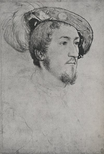 Un gentiluomo: sconosciuto, c1532-1543 1945 da Hans Holbein der Jüngere