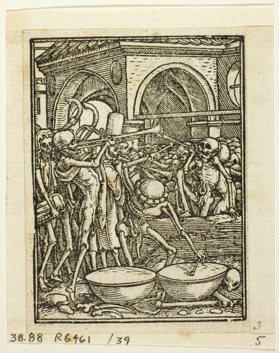 Danza della morte, tavola 39 da Xilografie da libri del XVI secolo da Hans Holbein the Younger
