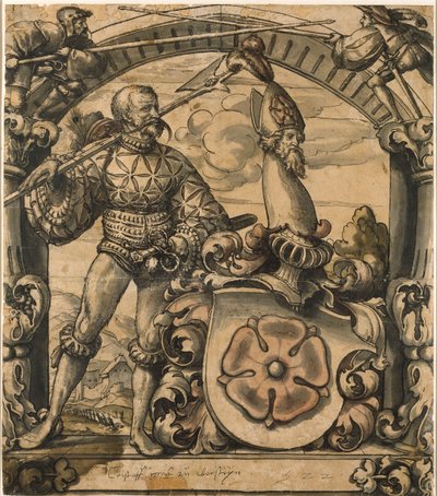 Design per un pannello araldico di vetro colorato da Hans Holbein der Jüngere
