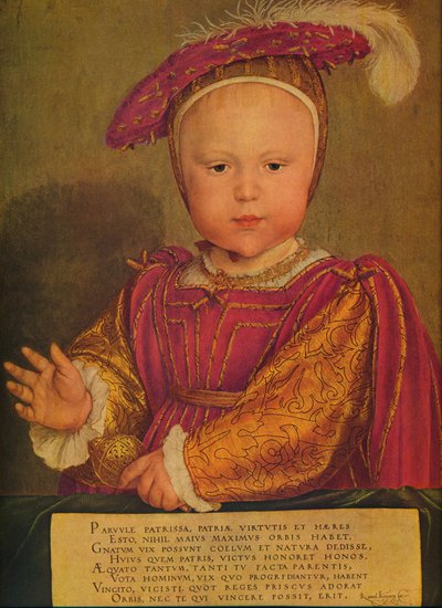 Edoardo VI come Principe di Galles, c1538 da Hans Holbein der Jüngere