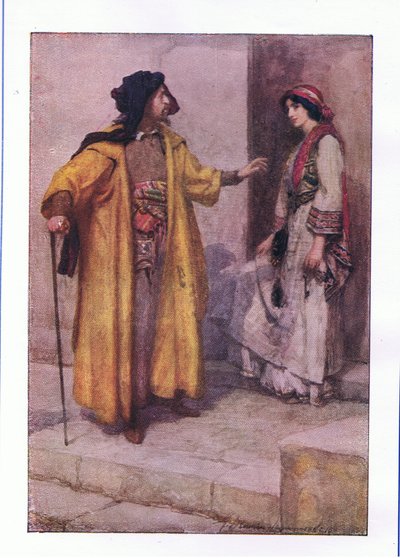 Ascoltami, Jessica: chiudi le mie porte (Il Mercante di Venezia), dalle Opere Complete di Shakespeare pubblicate da George Harrap & Co Ltd, anni 1920 da Hans Holbein der Jüngere