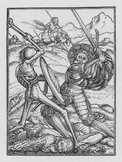 La danza della morte di Holbein: Il soldato da Hans Holbein der Jüngere