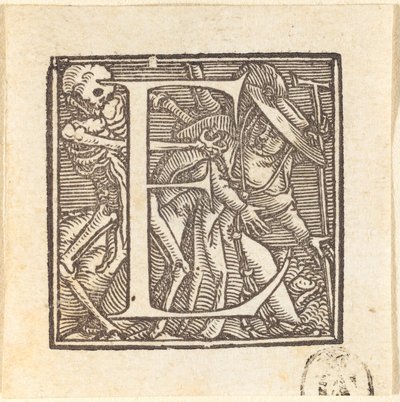 Lettera E da Hans Holbein der Jüngere