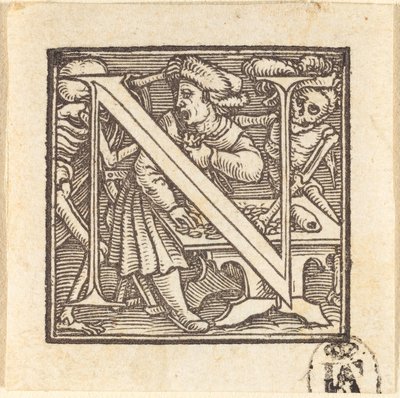Lettera N da Hans Holbein der Jüngere
