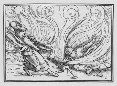 Nadab e Abiu uccisi dal fuoco, Levitico X, 1, 2 da Hans Holbein der Jüngere