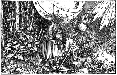 Vecchia strega o fata che fila da Hans Holbein der Jüngere