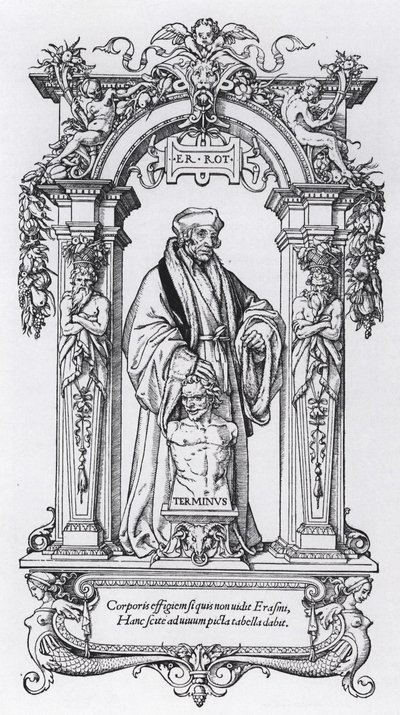 Ritratto di Erasmo da Rotterdam (Erasmo "nella valigia") da Hans Holbein the Younger