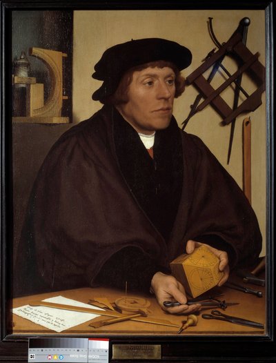 Ritratto di Nicolas Kratzer (1487-1550) Astronomo di Enrico VIII. Dipinto di Hans Holbein il Giovane (1497-1543). XVI secolo da Hans Holbein der Jüngere