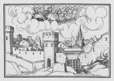 Segni e simboli visti a Gerusalemme, 2 Maccabei V, 2 da Hans Holbein der Jüngere