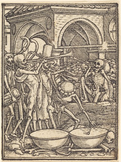 Scheletri che fanno musica da Hans Holbein the Younger