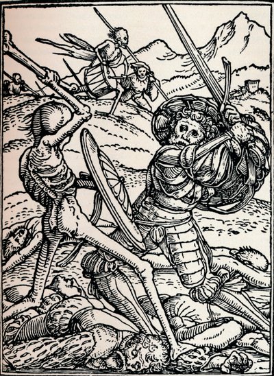 Il cavaliere e la morte, 1538, 1917 da Hans Holbein der Jüngere