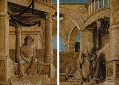 Il Cristo pensieroso e la Vergine Maria addolorata da Hans Holbein der Jüngere