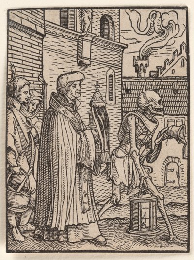 Il prete, da «La danza della morte» da Hans Holbein the Younger