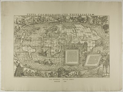 Tipo Cosmographicus Universalis, Sim. Grynaeus, Novus Orbis, Basileae 1532 da Hans Holbein the Younger