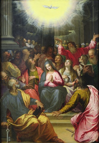 La discesa dello Spirito Santo da Hans I or Johann Rottenhammer