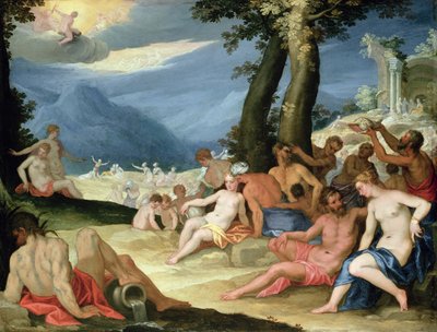 La siccità durante il viaggio di Fetonte con il Sole da Hans I or Johann Rottenhammer