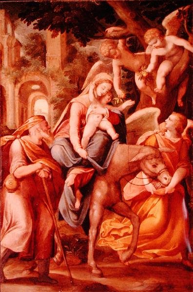 La fuga in Egitto da Hans I or Johann Rottenhammer