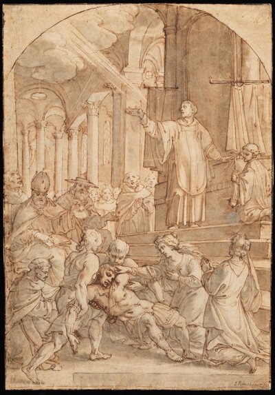 I miracoli di un santo da Hans I or Johann Rottenhammer