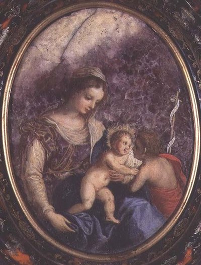 Vergine e Bambino con San Giovanni da Hans I or Johann Rottenhammer