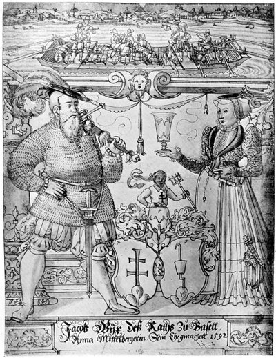 Jacob Wyx di Basilea e sua moglie Anna, 1592 1901 da Hans Jakob Plepp